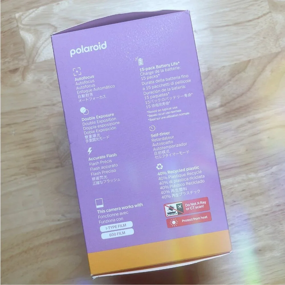 Polaroid Now Instant Camera - Lavender Purple and Pink